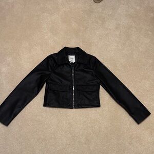 Abercrombie & Fitch Black Leather Jacket